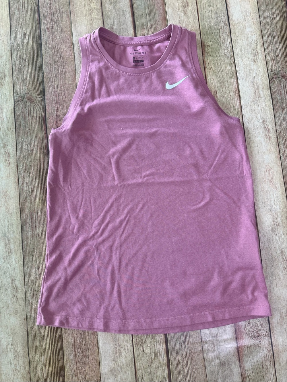 Nike Mauve Athletic Tank with White Swoosh